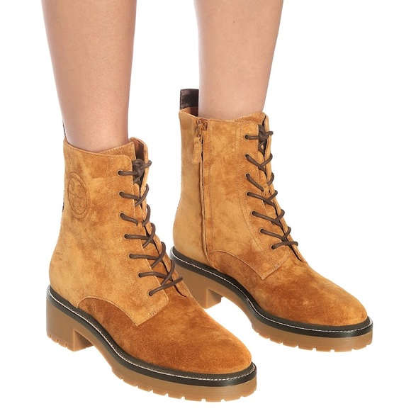 Combat boots Tory Burch. This earth-tone, all-suede size 8.5 would fit 9 - Picture 6 of 8